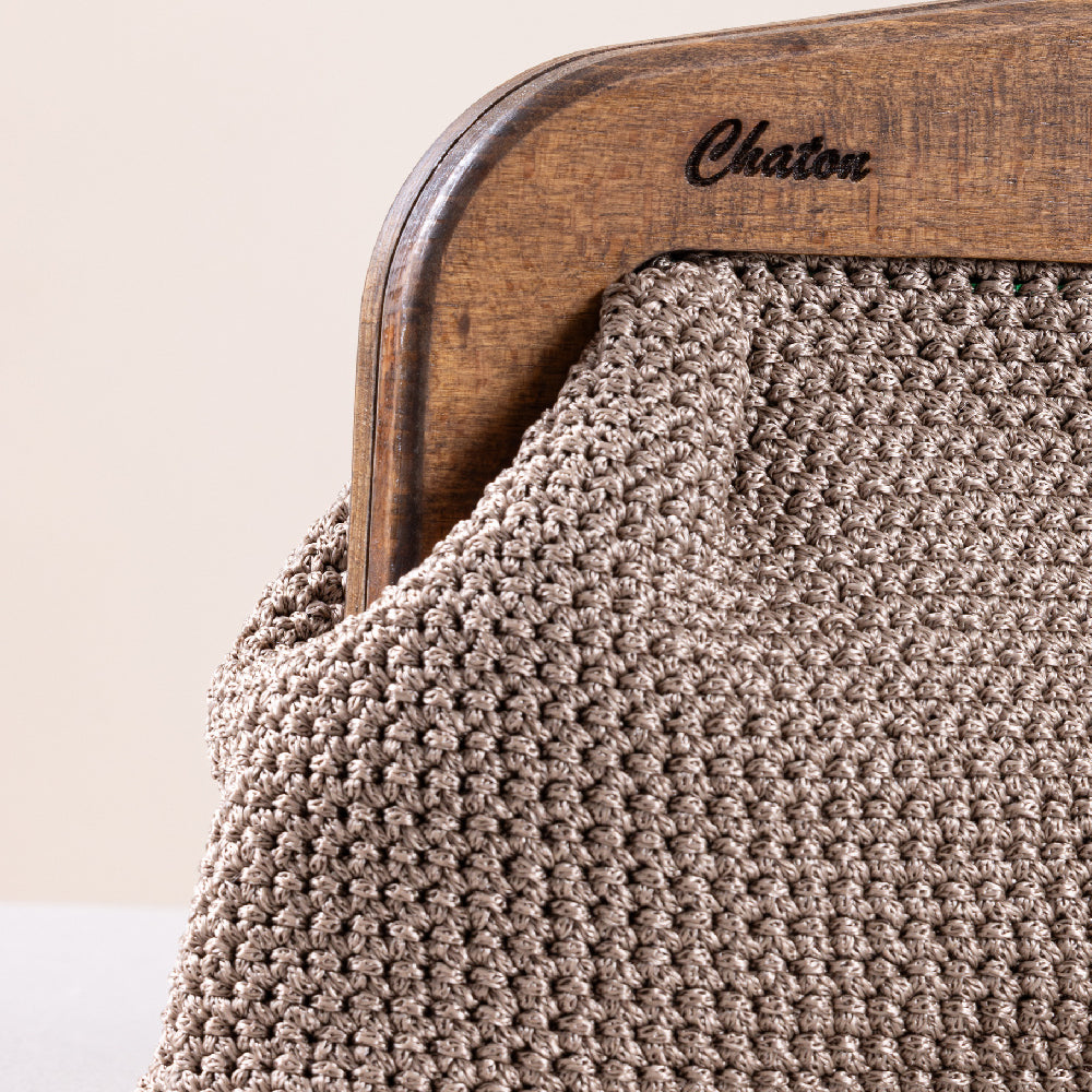 Beige Laperm Small Crochet Bag