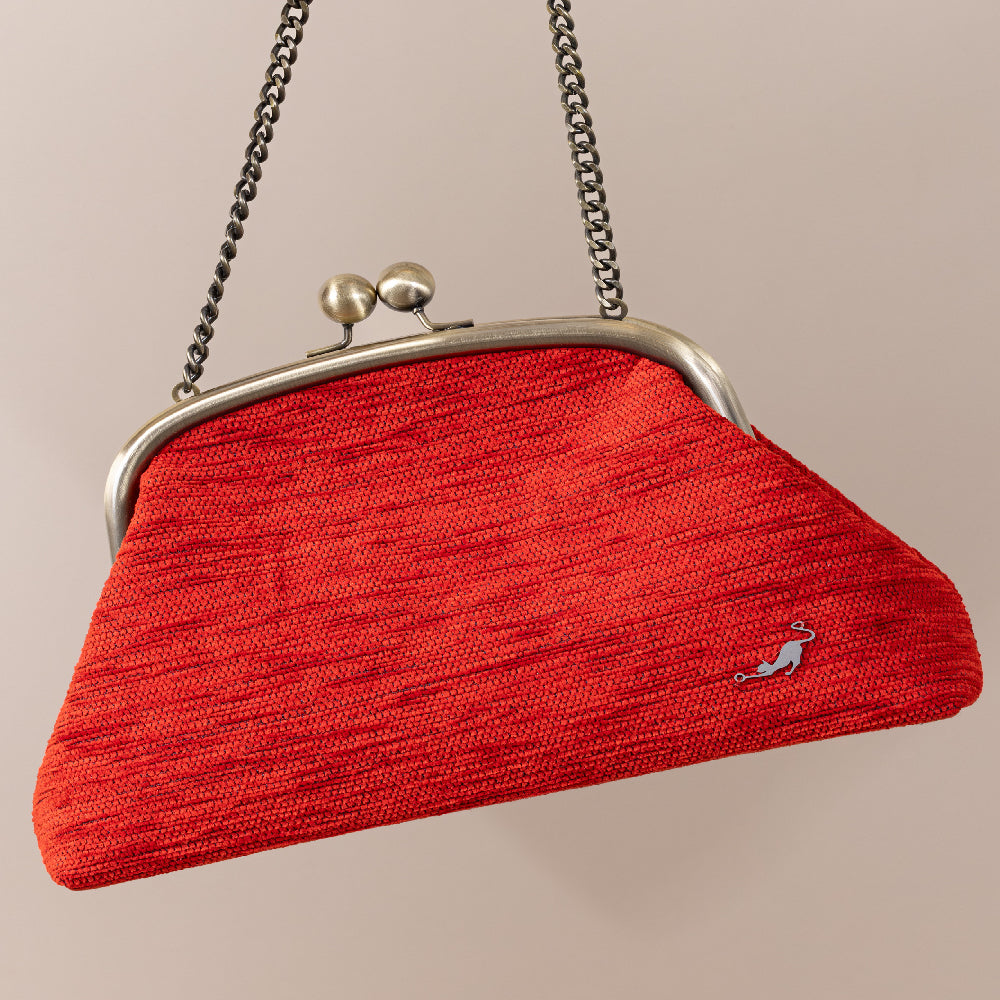 Scottish Fold Red Velvet Fabric Bag