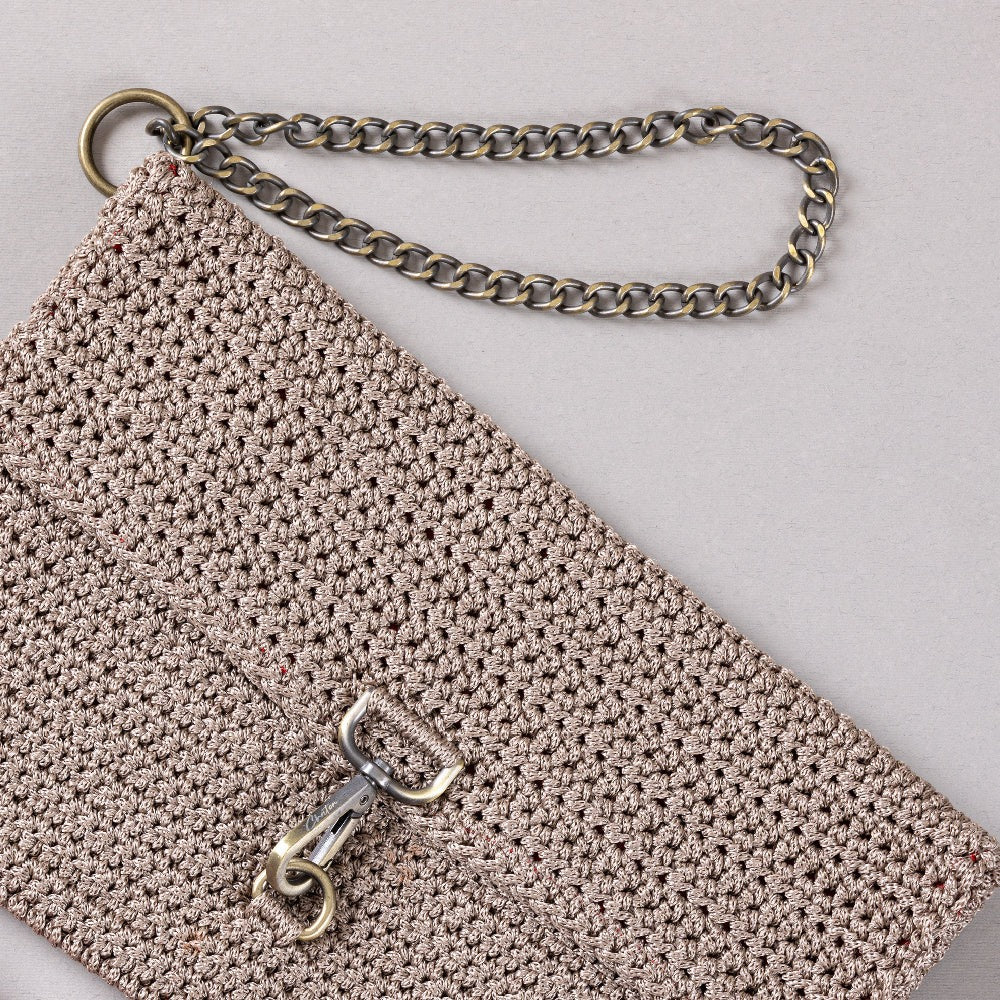 Beige Stray Crochet Chaton Bag