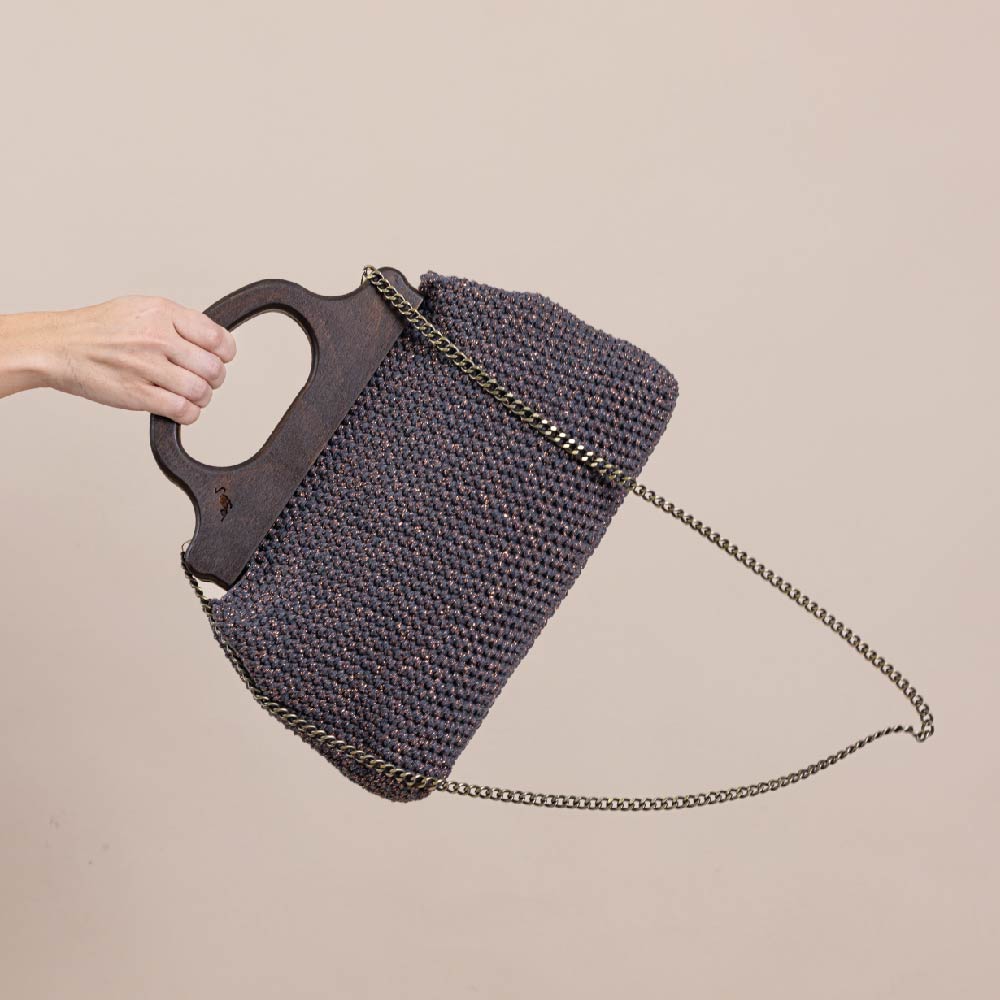 Brown Lilibet Large Crochet Bag