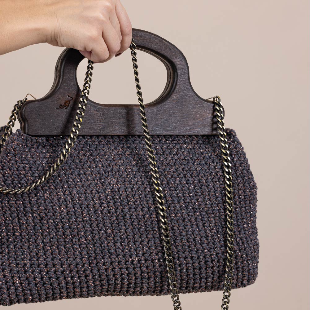 Brown Lilibet Large Crochet Bag
