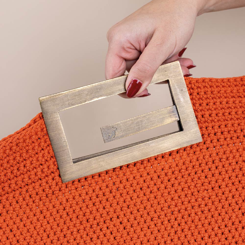 Orange Siamese Crochet Bag
