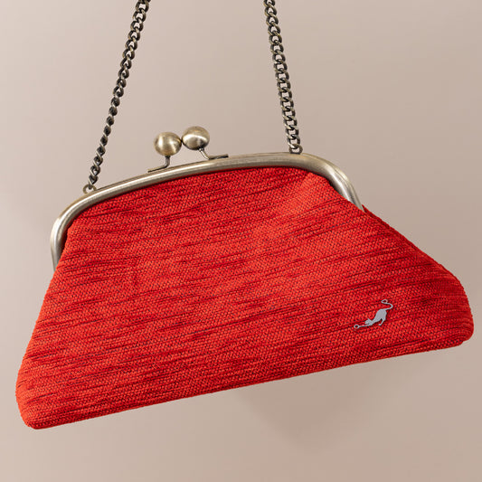 Scottish Fold Red Velvet Fabric Bag