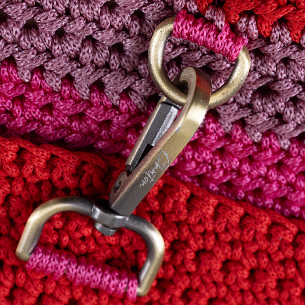 Red and Pink Stray Crochet Chaton Bag