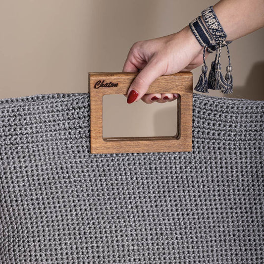 Gray Savannah Large Crochet Bag