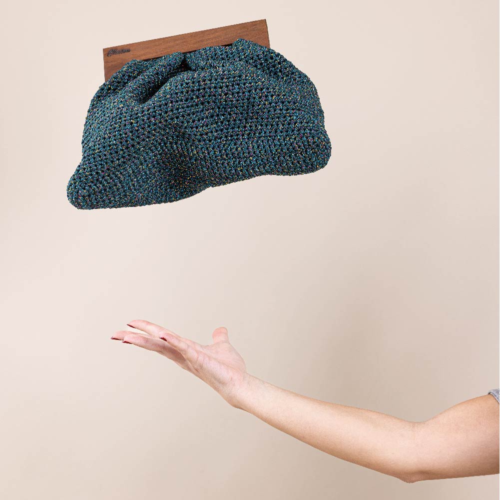 Green Bombay Large Crochet Bag