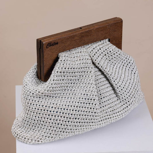 White Bombay Small Crochet Bag
